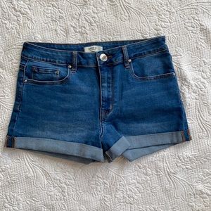 Denim short shorts